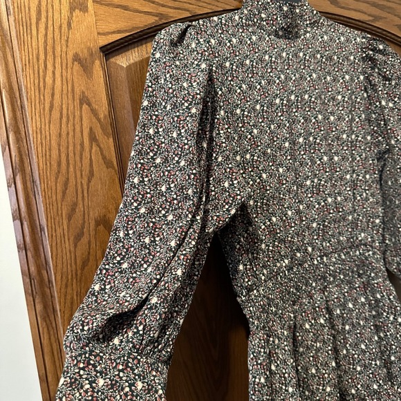 LIVING MY BEST STYLE x PINK LILY Floral Mini Dress Mock Neck Long Sleeve Smocked - Picture 3 of 6